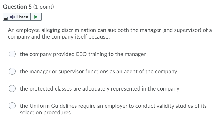 Saved Question 1 (1 point) Listen A factor that