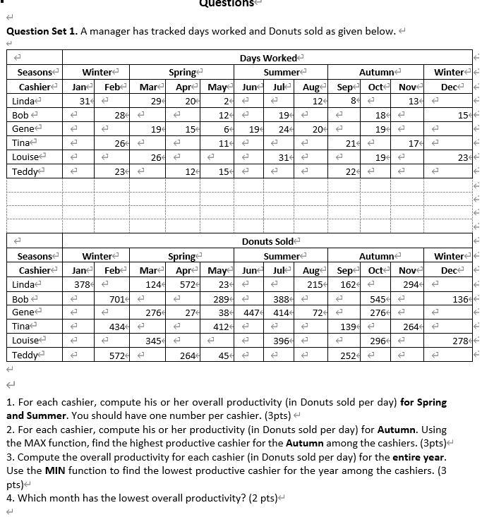 *************All problems must be solved using