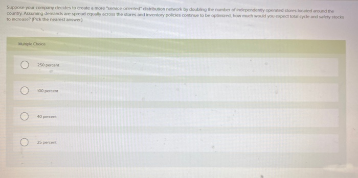 Suppose your company decides to create a more