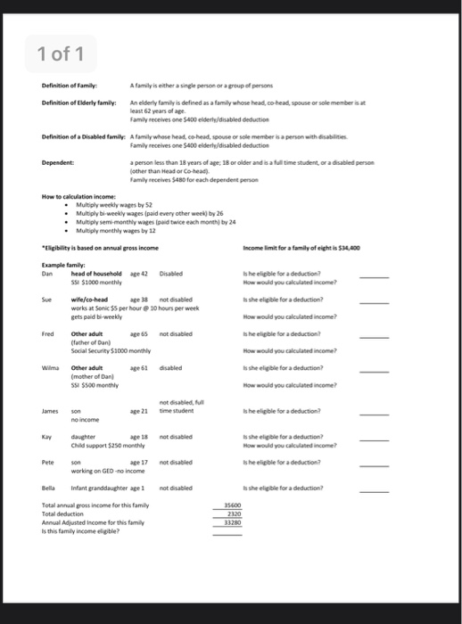 1 of 1 Definition of family A family is either a