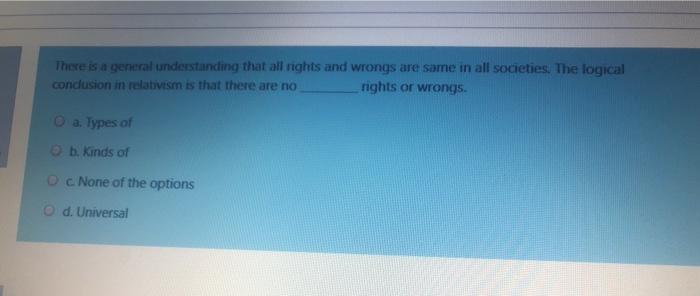 There is a general understanding that all rights