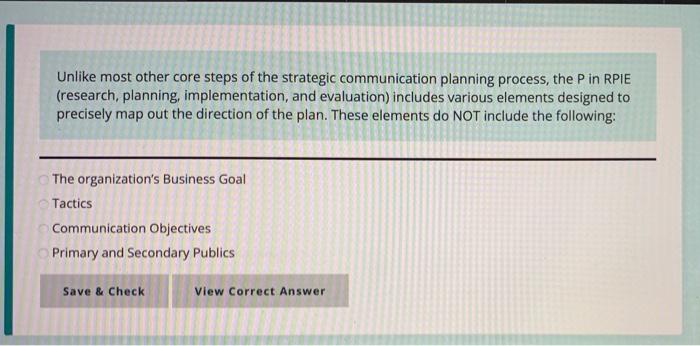 Unlike most other core steps of the strategic