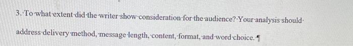 3. To what extent did the writer