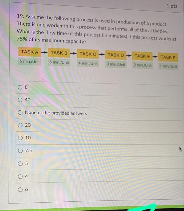 hellllp please 1 pts 19. Assume the following