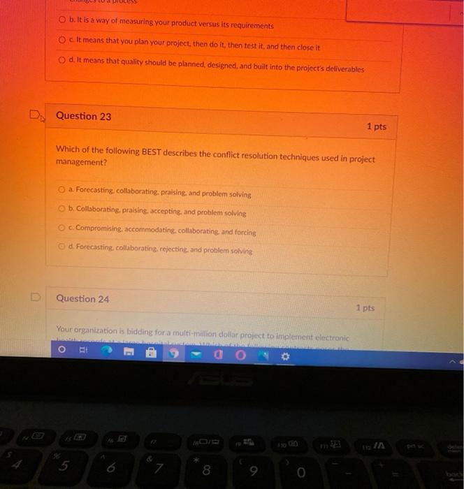 23 b. It is a way of measuring your product