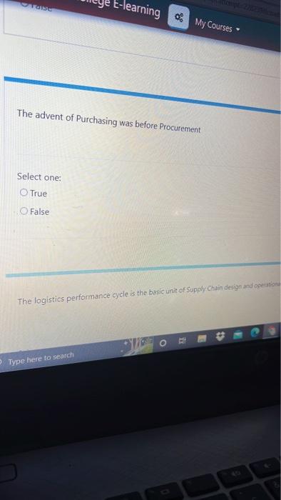 The advent of Purchasing was before Procurement