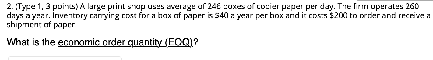 49. (Type 12, 5 points) Rick's Natural Foods