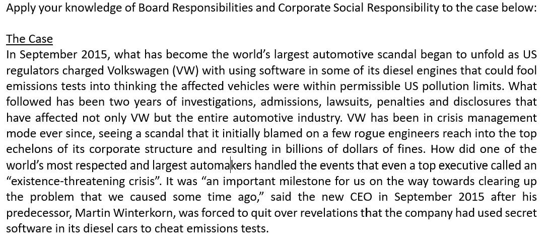 Apply your knowledge of Board Responsibilities