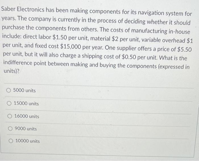 Saber Electronics has been making components for