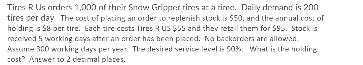 Tires R Us orders 1,000 of their Snow Gripper