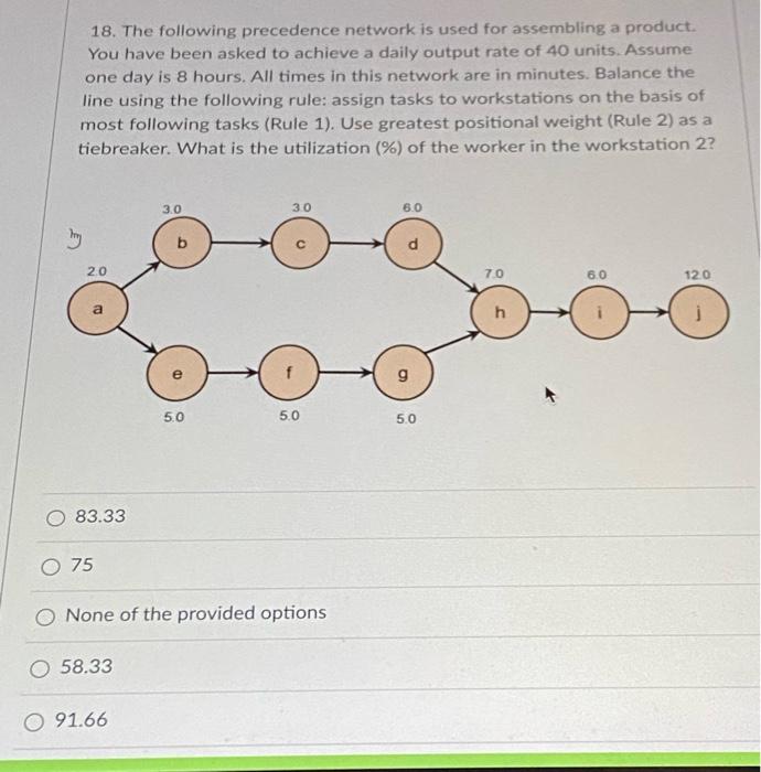 #8 ASAP PLEASE 18. The following precedence