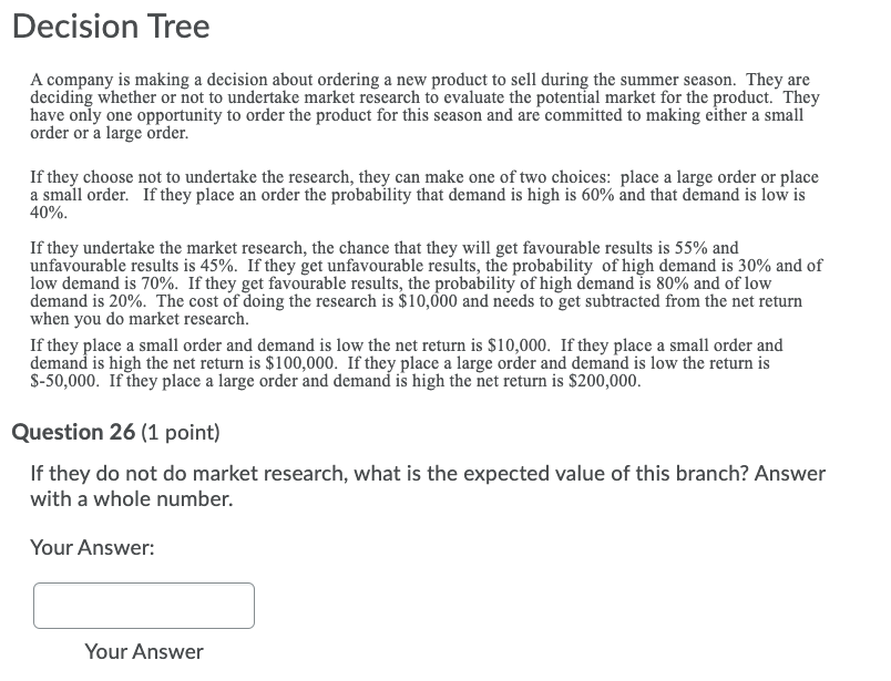 Decision Tree A company is making a decision