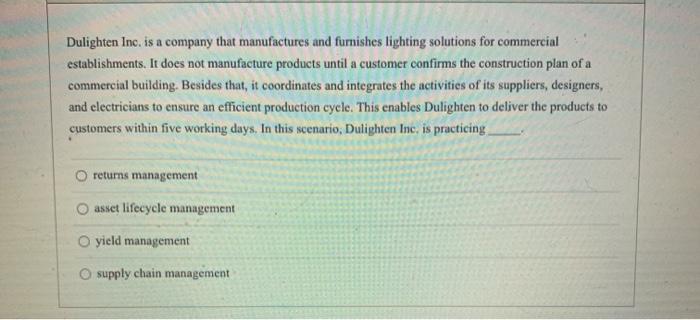 Dulighten Inc. is a company that manufactures and