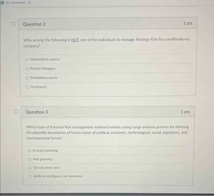 Do Homework - S. D Question 2 1 pts a Who among