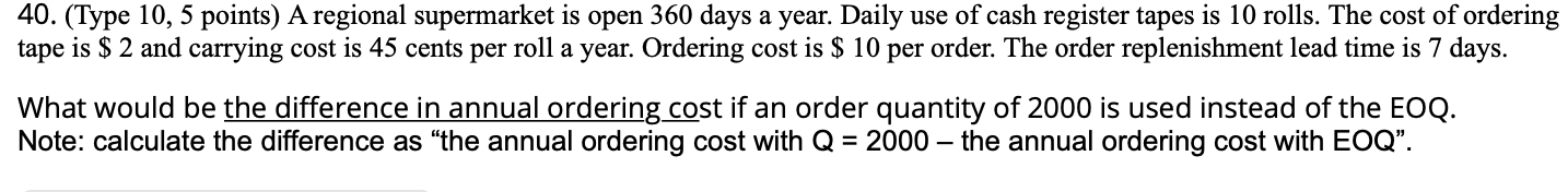 35. (Type 9, 5 points) All Seasons Flower Shop