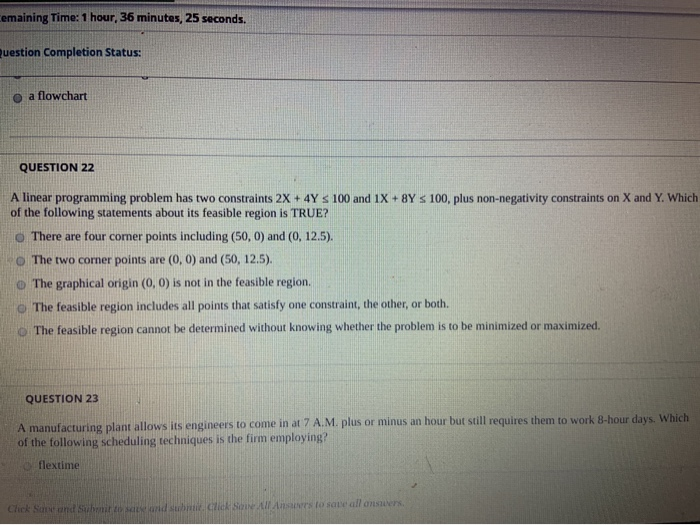 emaining Time: 1 hour, 36 minutes, 25 seconds.