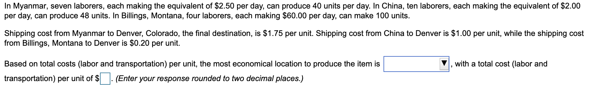 In Myanmar, seven laborers, each making the