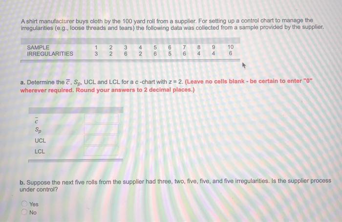 A shirt manufacturer buys cloth by the 100 yard