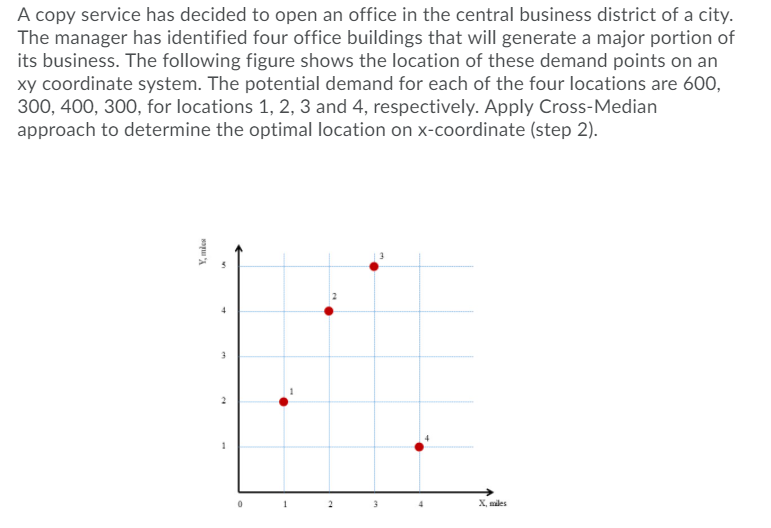 A copy service has decided to open an office in