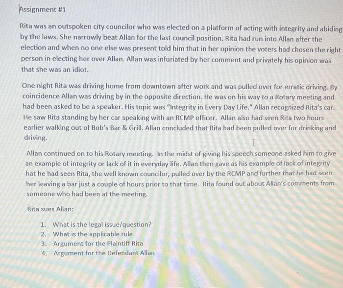 Please Use the british columbia law for the