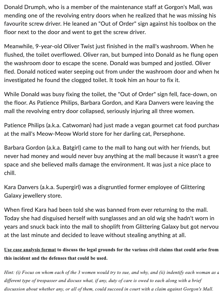 Donald Drumph, who is a member of the maintenance