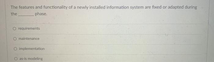 The features and functionality of a newly