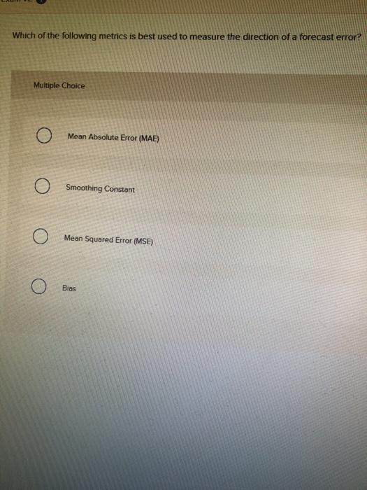 Which of the following metrics is best used to