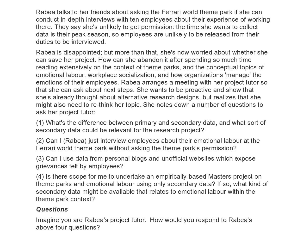 Rabea talks to her friends about asking the