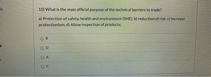 10) What is the main official purpose of the