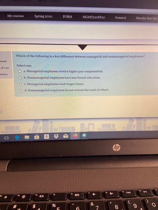 My courses Spring 2020 FOBM MGMT220SP20 General