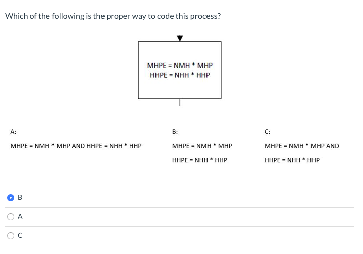 What is the properly written code for the