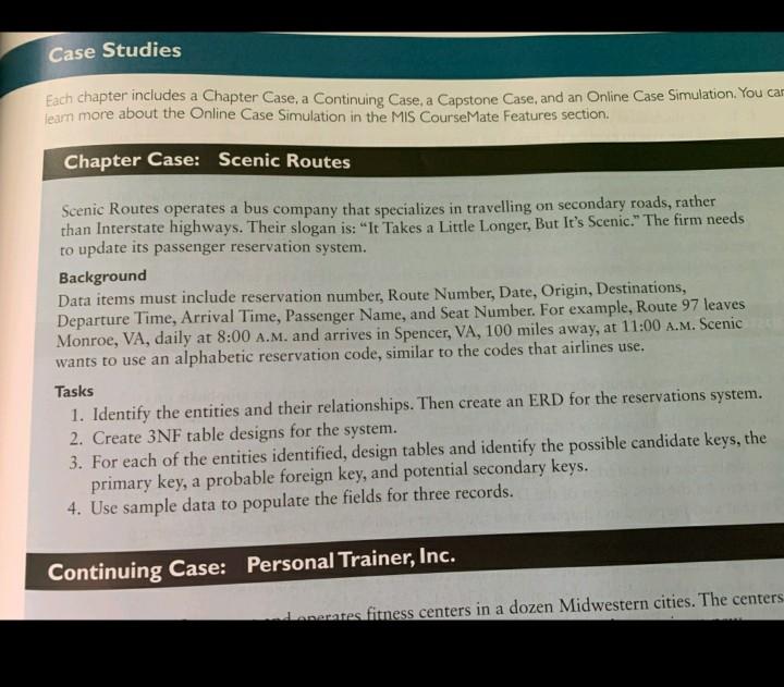 Case Studies Each chapter includes a Chapter