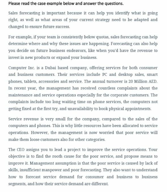 . Required Question: Please read the case example