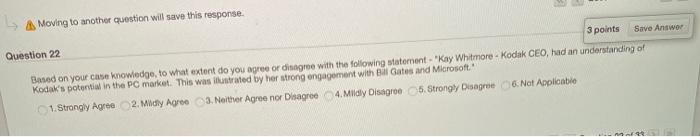 Moving to another question will save this