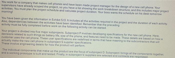 please answer all components You work for a