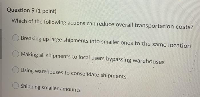 Question 7 (1 point) Variable costs are