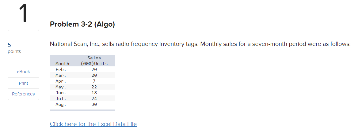 (5) A linear trend equation. (Round your