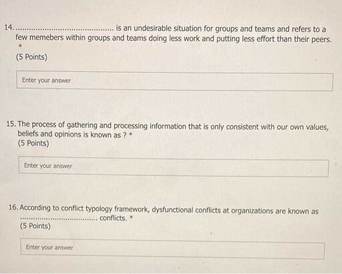 14. ............. is an undesirable situation for