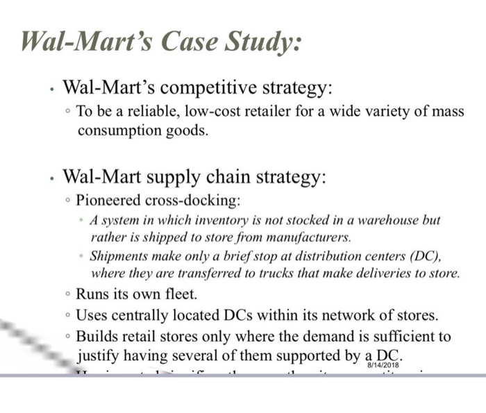 Wal-Mart's Case Study: Wal-Mart's competitive