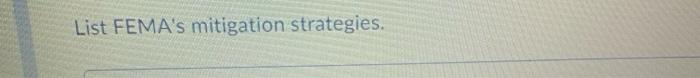 Emergency management Explain two factors that