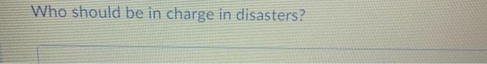 Emergency management Explain two factors that