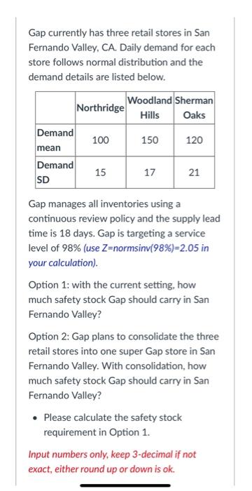 please use excel to solve. thank you Gap