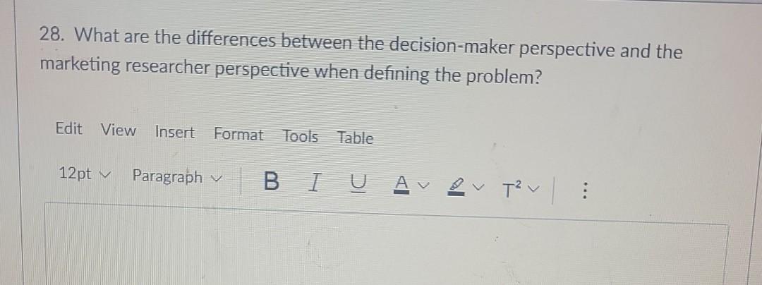 28. What are the differences between the