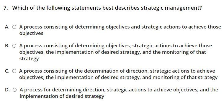 7. Which of the following statements best