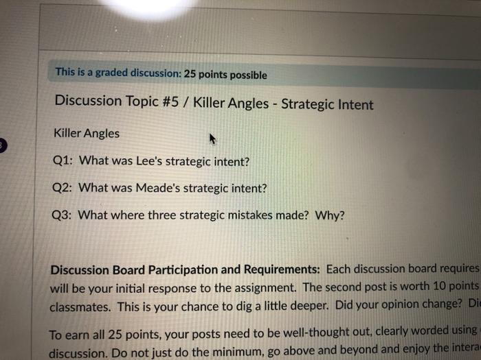 This is a graded discussion: 25 points possible