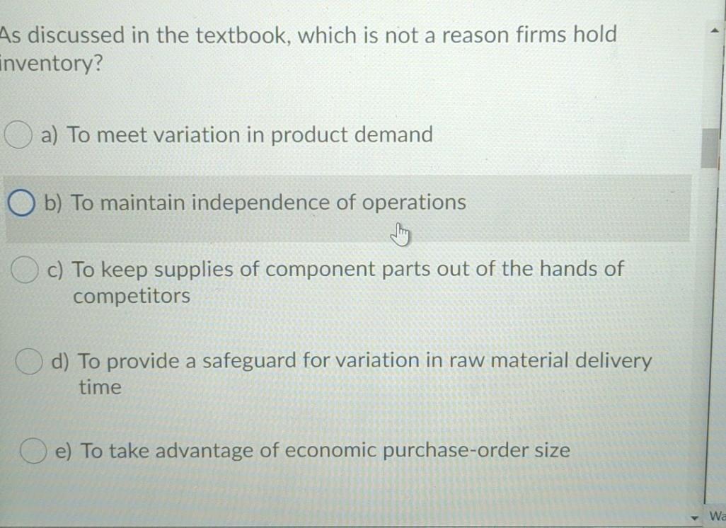 As discussed in the textbook, which is not a