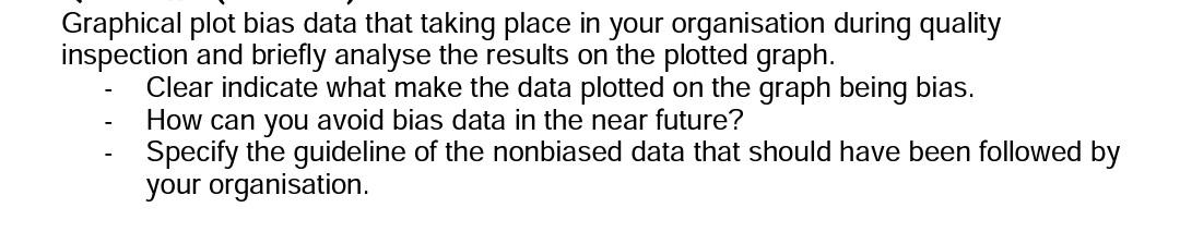 Graphical plot bias data that taking place in