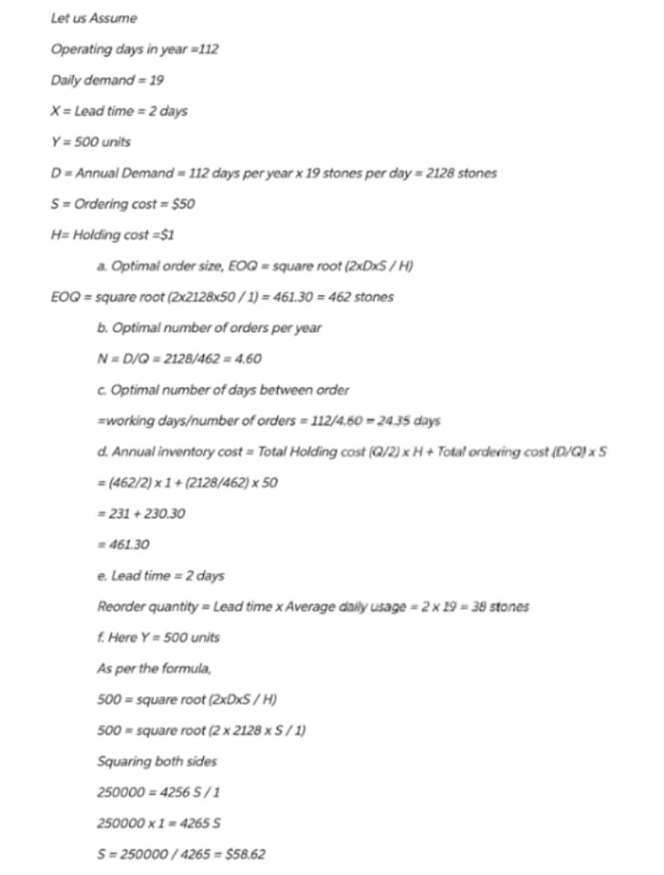 Extend your inventory problem at question 1 to