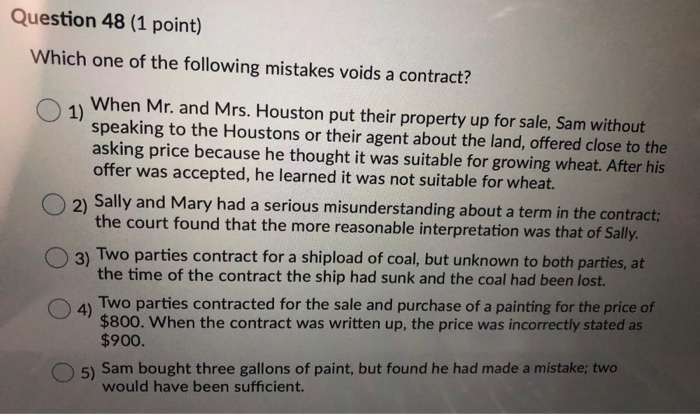 Question 50 (1 point) Mr. Frank, a foreman