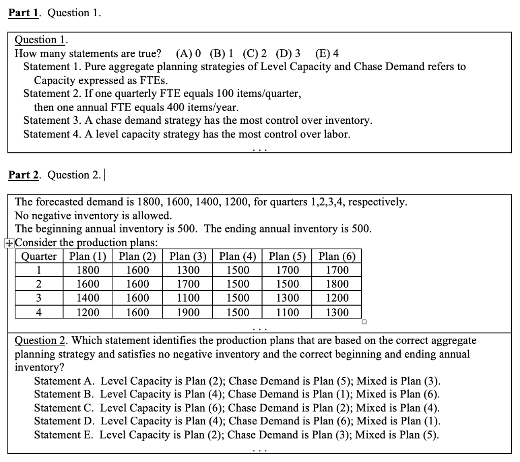 Part 1. Question 1. Question 1. How many